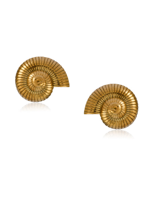 Golden Swirl Earring