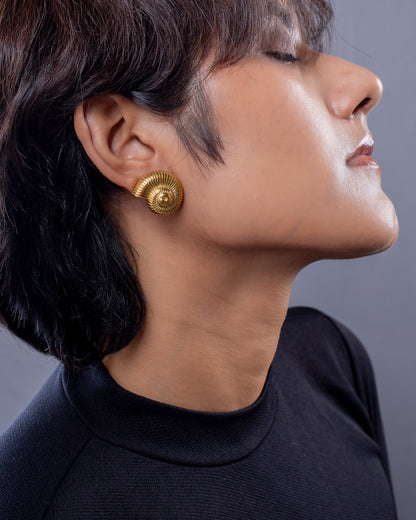 Golden Swirl Earring