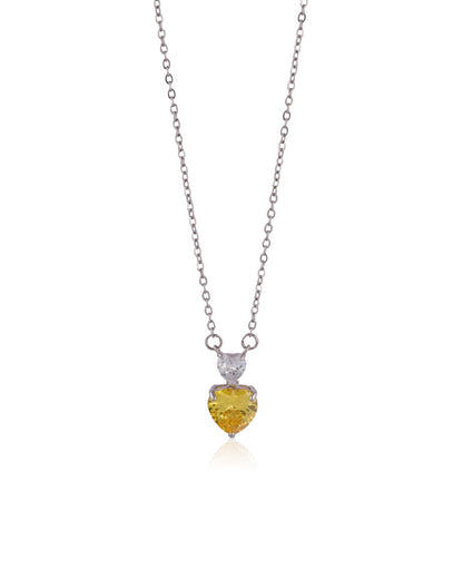 Yellow heart necklace