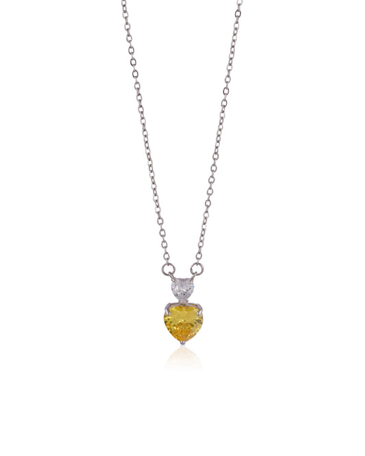 Yellow heart necklace