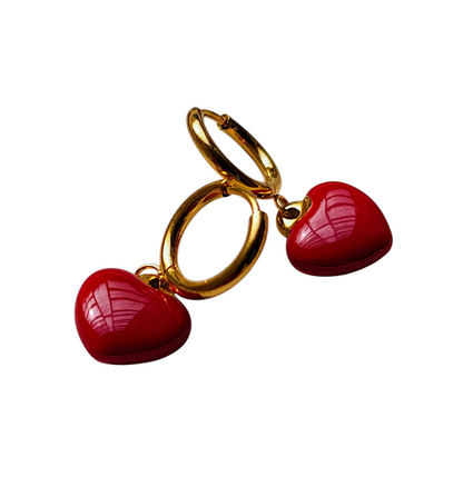 Red Heart Earrings