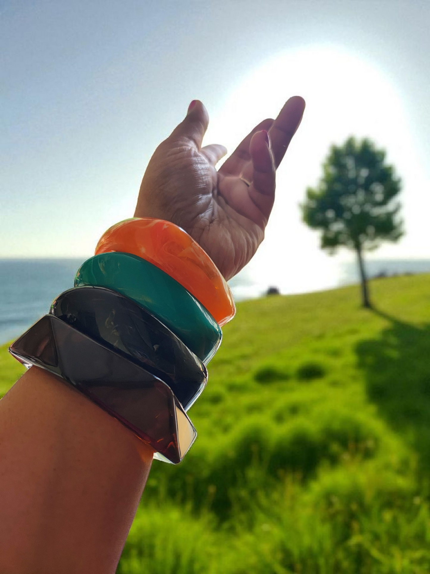 Viral Resin Bangles - Trending 5 Colours