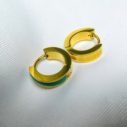 Mini Turquoise Hoops