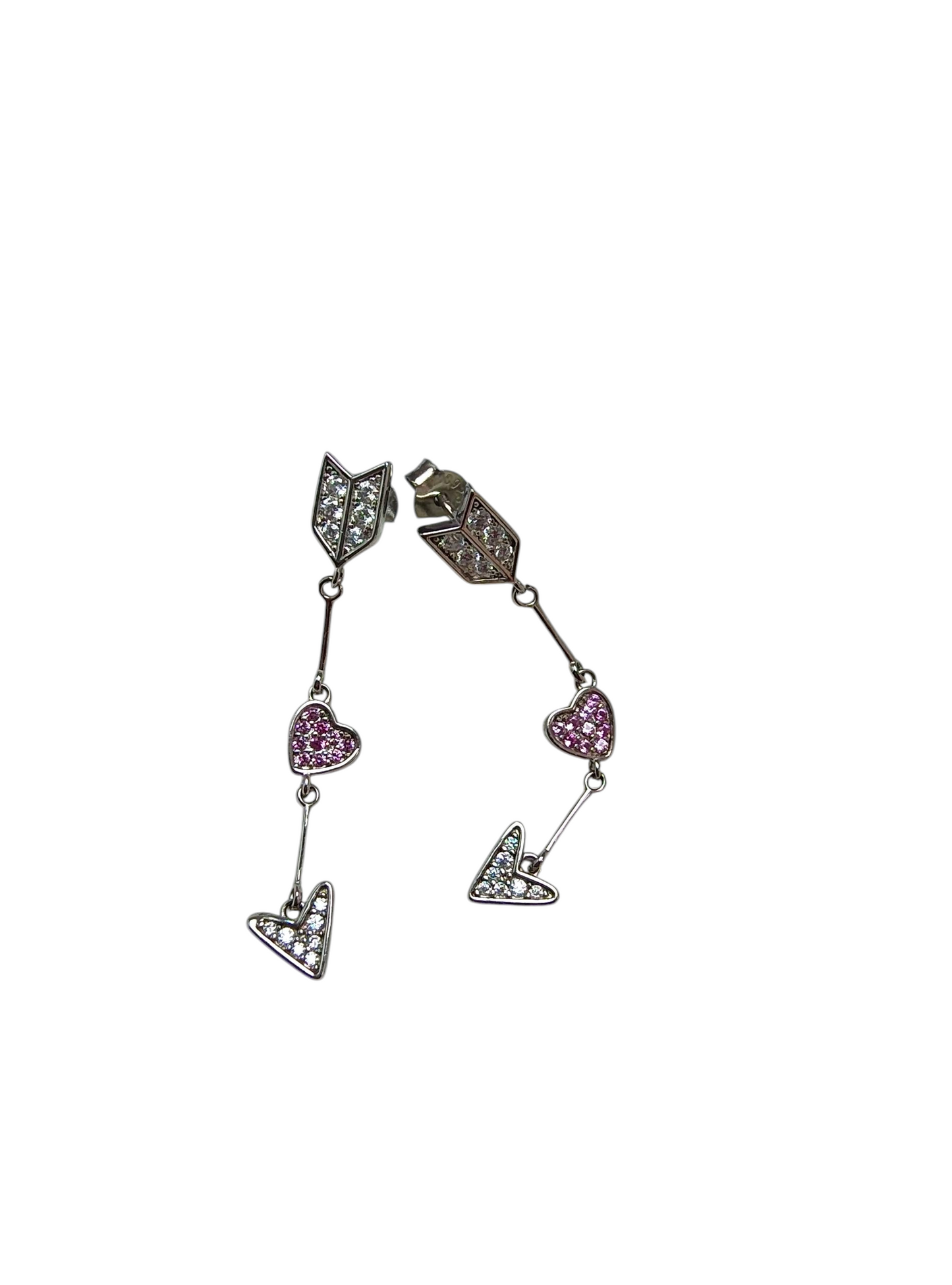 92.5 Sterling Silver Cupid Earrings