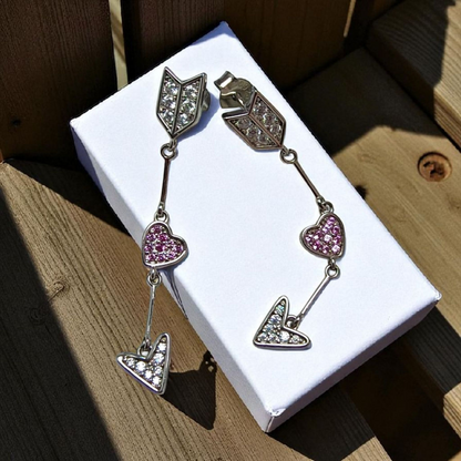92.5 Sterling Silver Cupid Earrings