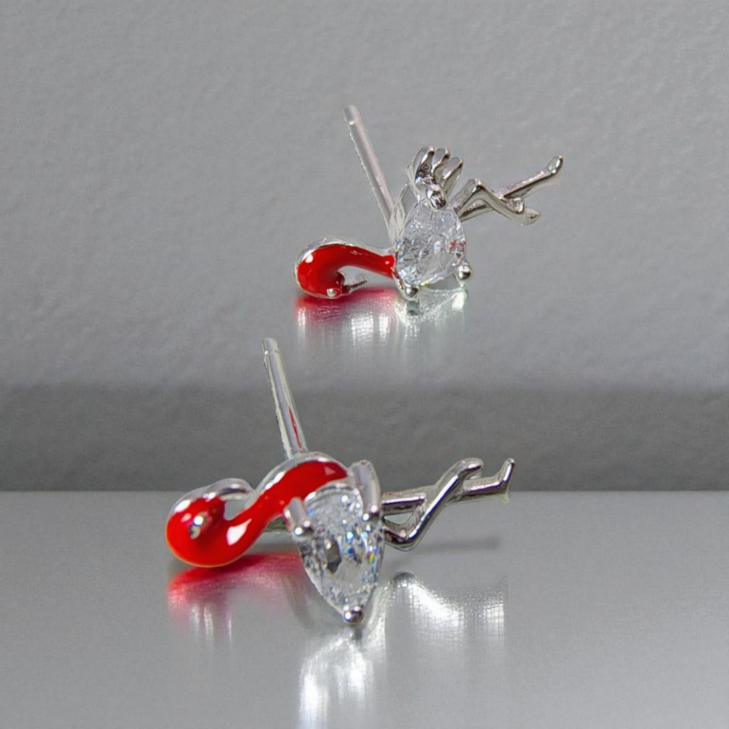 92.5 Sterling Silver Flamingo Studs