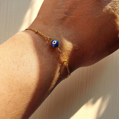 Blue Eye Gold Bracelet