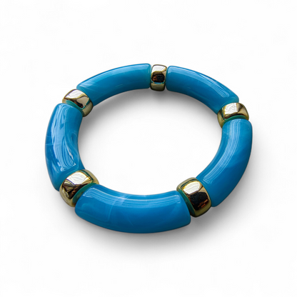 Blue and Black Stretchable Bangle Set