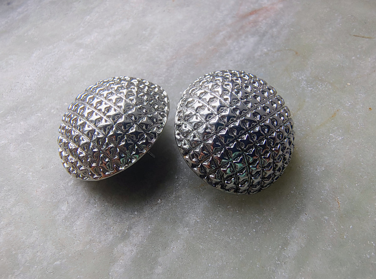 18K Gold Plated Disco Studs Earrings