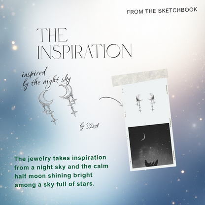 92.5 Sterling Silver Sparkling Night Earrings