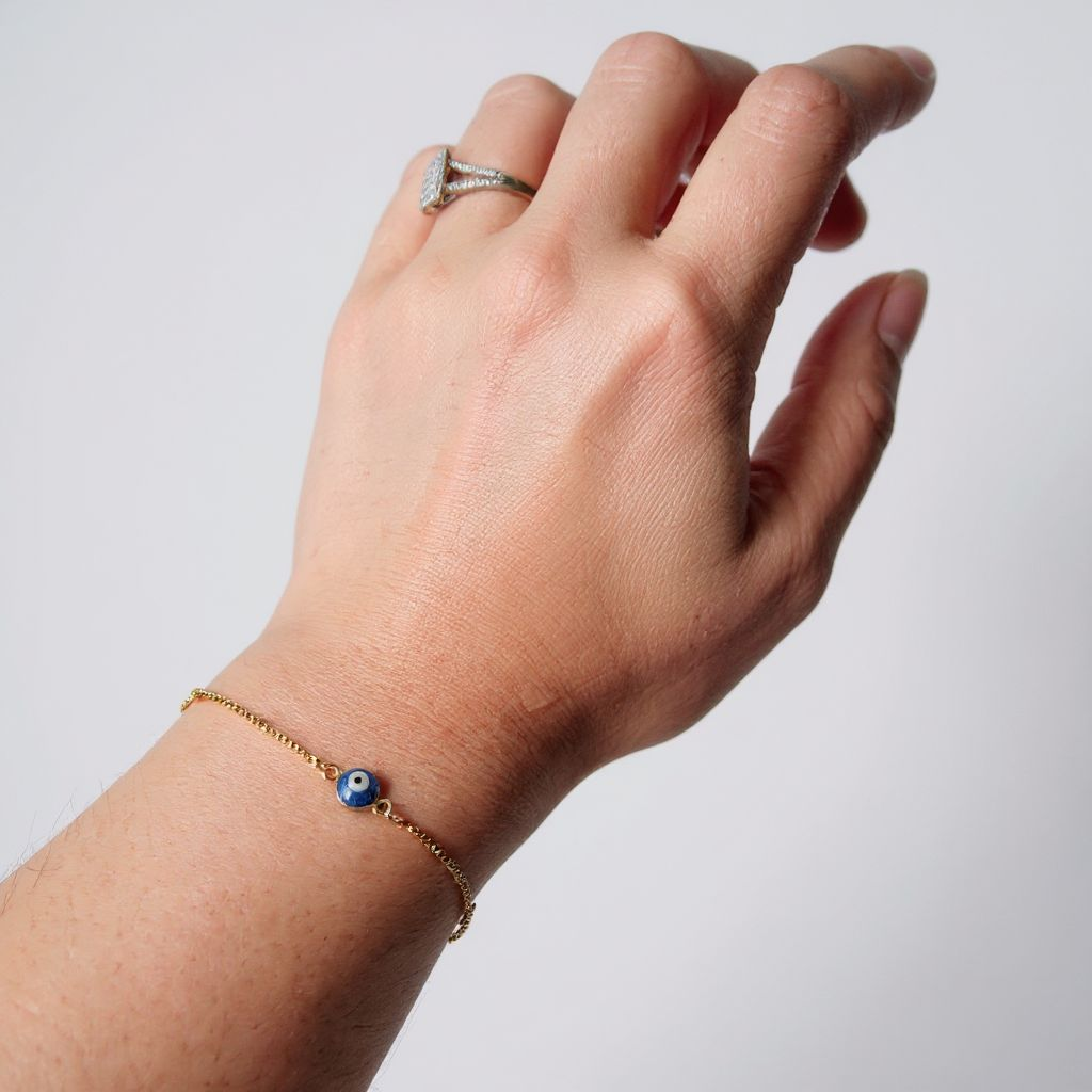Blue Eye Gold Bracelet
