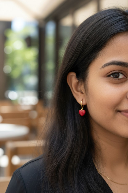 Red Heart Earrings