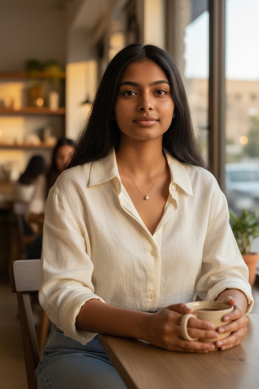 Daily Wear White Pearl Drop Chain
