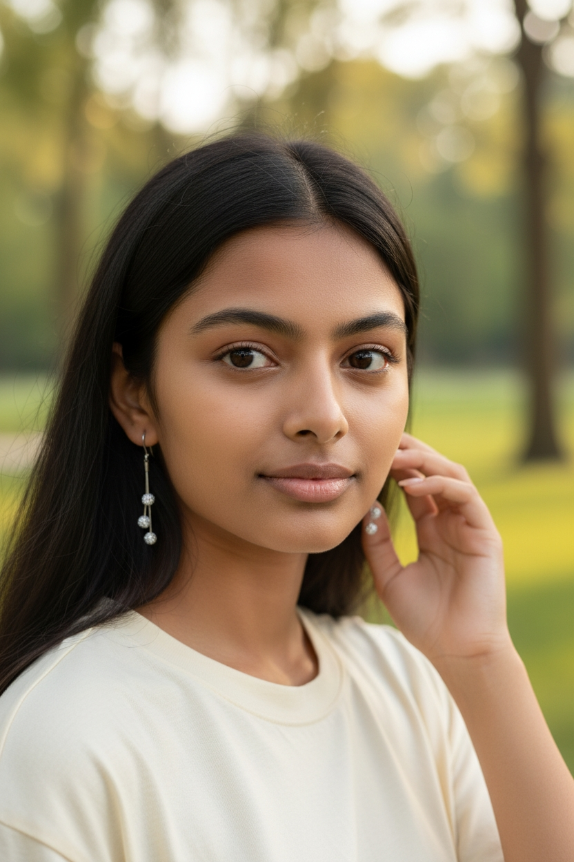 92.5 Sterling Silver Shining Balls Earrings
