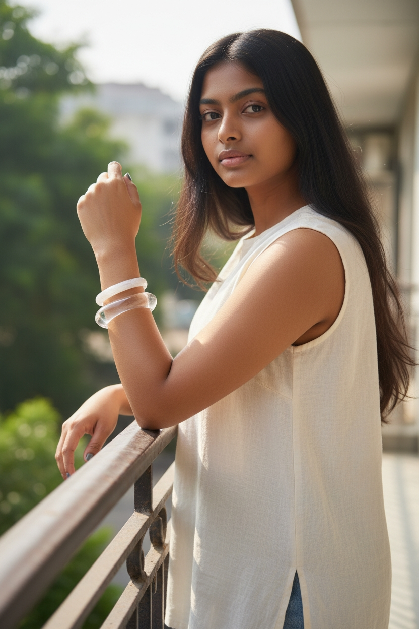 Transparent Bangle stack