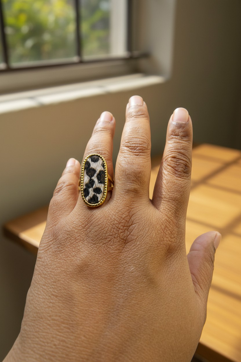 18K Gold Plated Adjustable Furry Ring