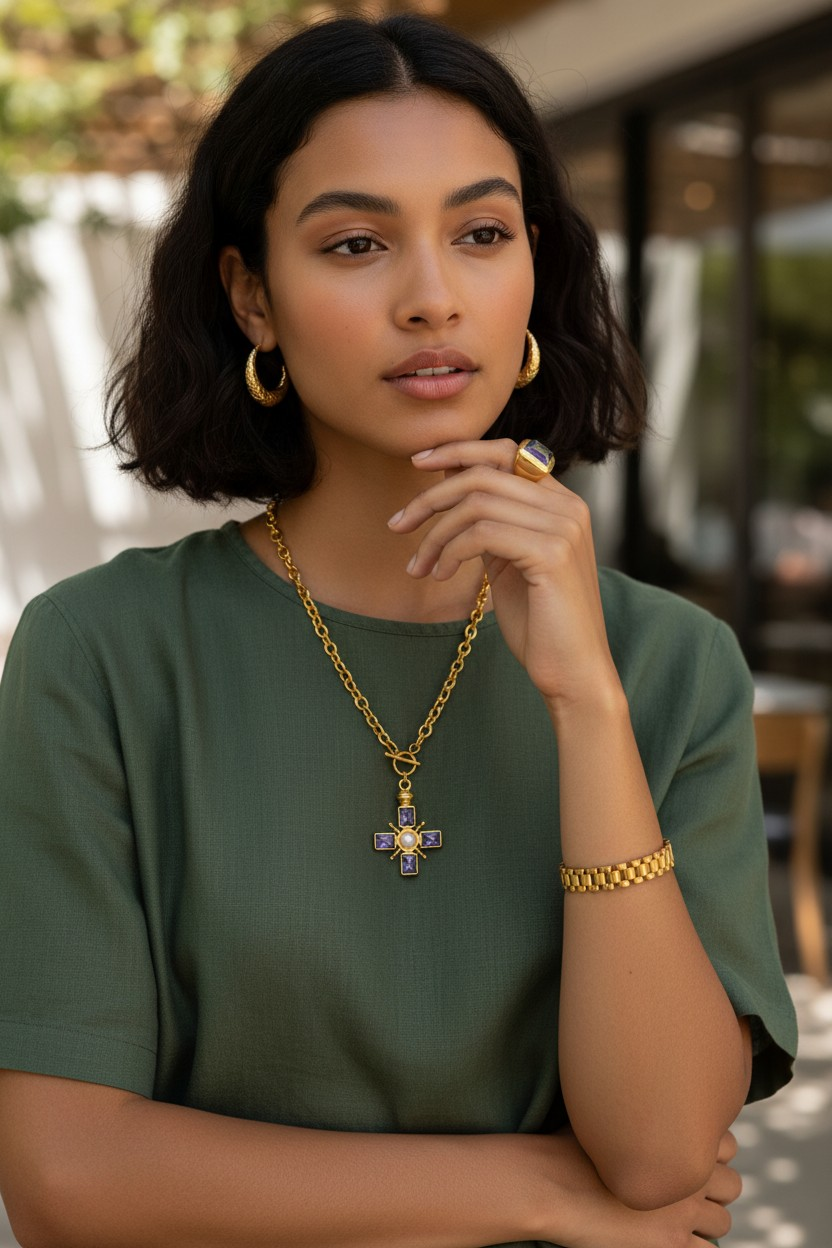 Chunky Cross Necklace