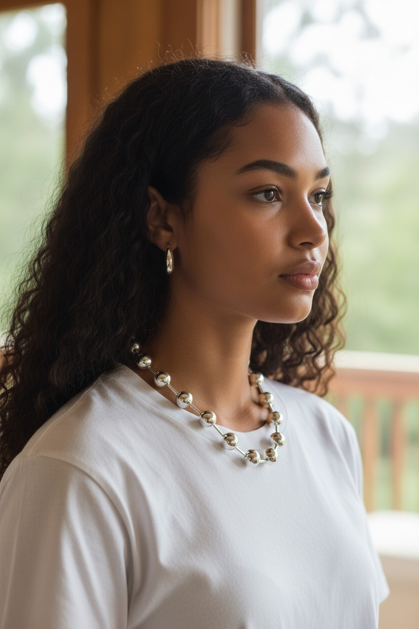 24 K Gold Plated Brass Connecting Necklace