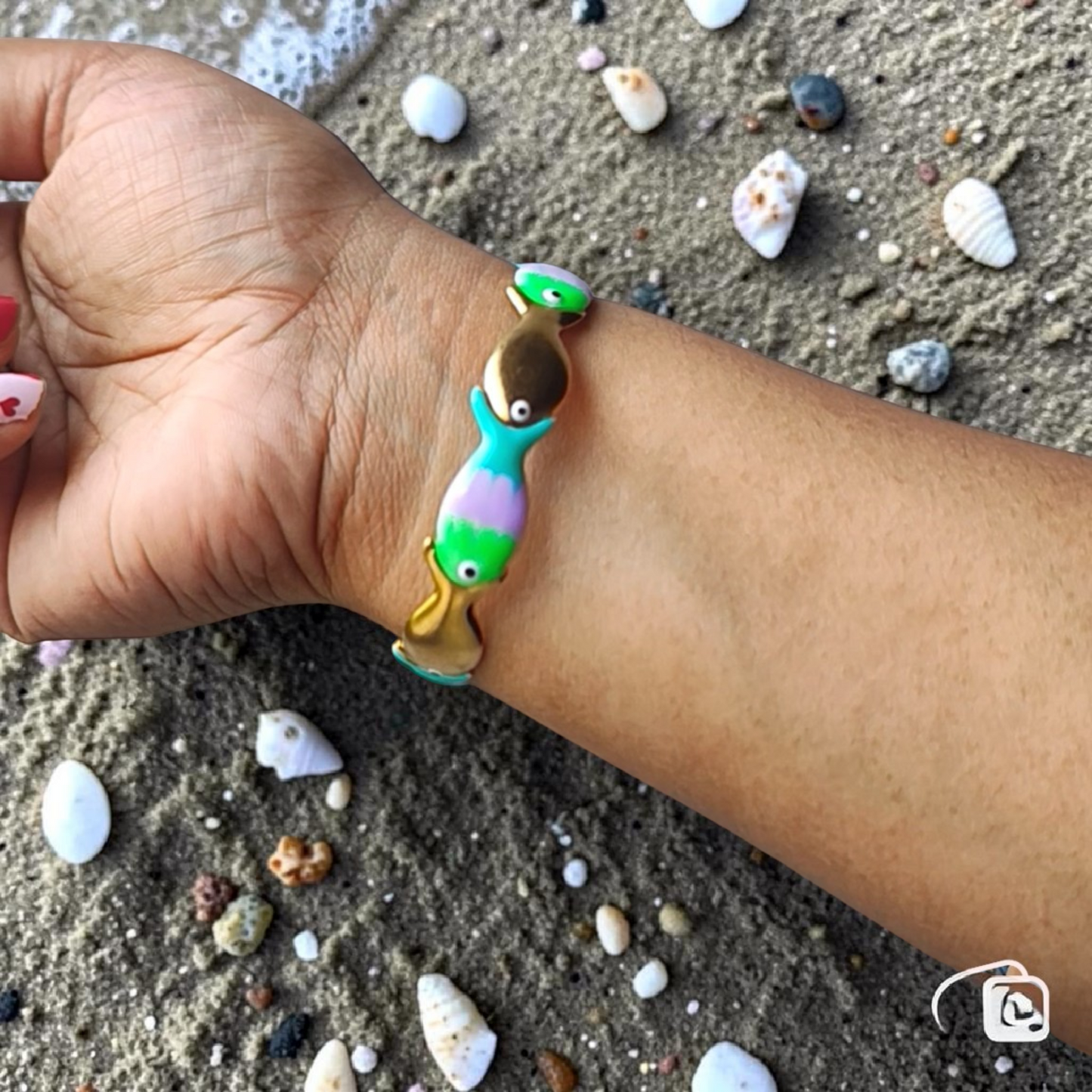 18K Gold Plated Fishy Bracelet