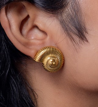 Golden Swirl Earring