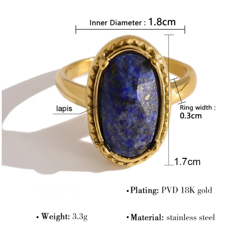 Adjustable Lapis Blue Antique Ring