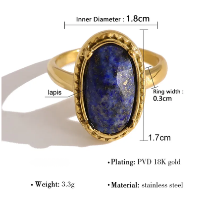 Adjustable Lapis Blue Antique Ring