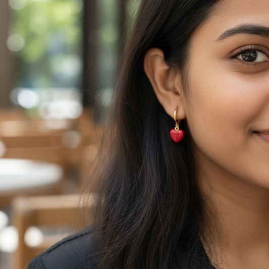 Red Heart Earrings