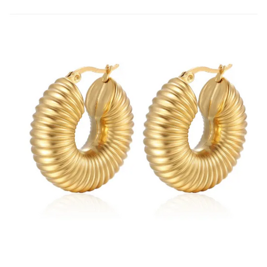 Chunky Gold Hoops