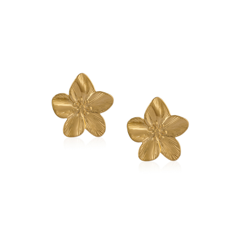 Golden Flower Earring