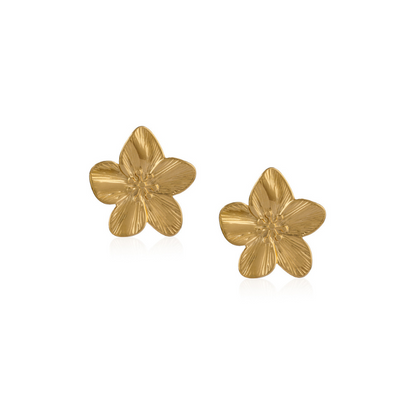 Golden Flower Earring