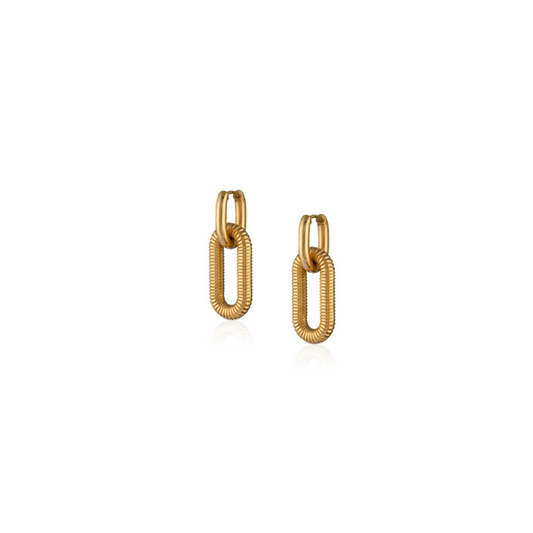 Square on square Dangling Earring