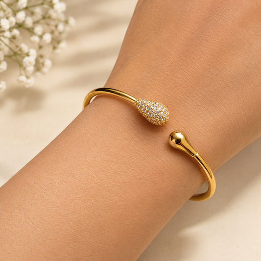 Do Boond Cuff — 18K Gold Plated Teardrop Bracelet
