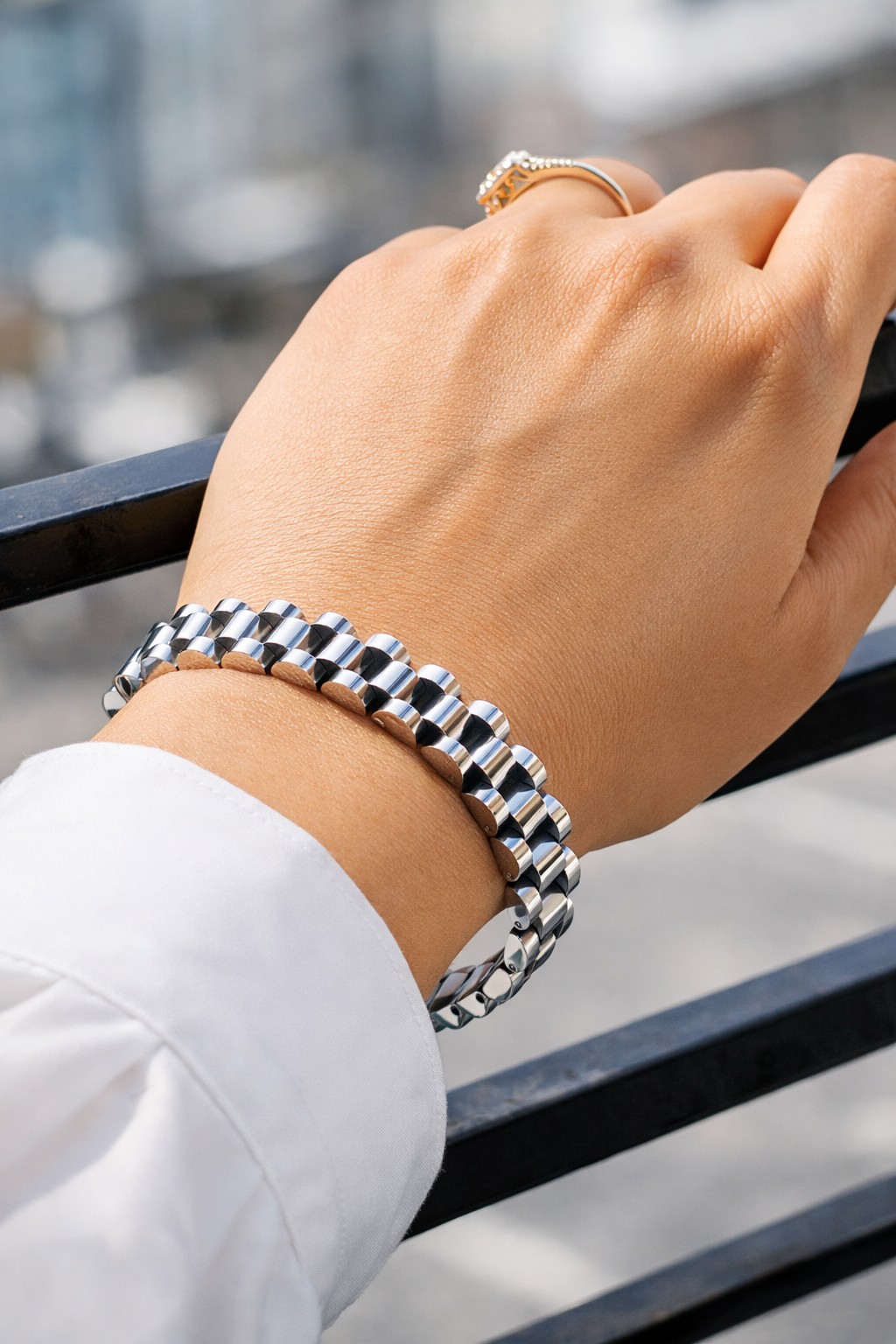 Triple Luxe Bracelet Stack-Silver