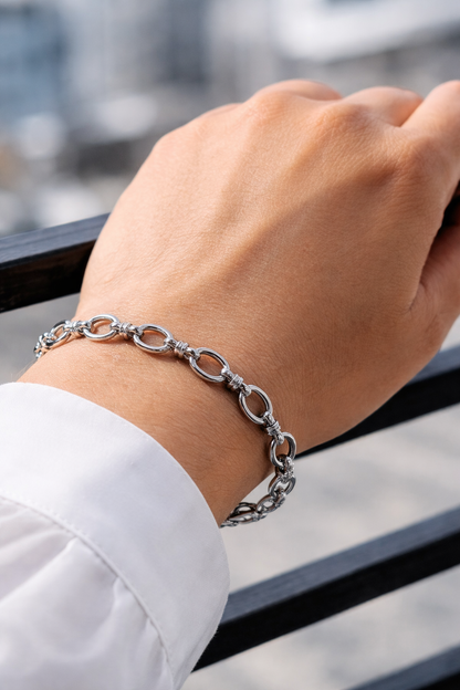 Triple Luxe Bracelet Stack-Silver